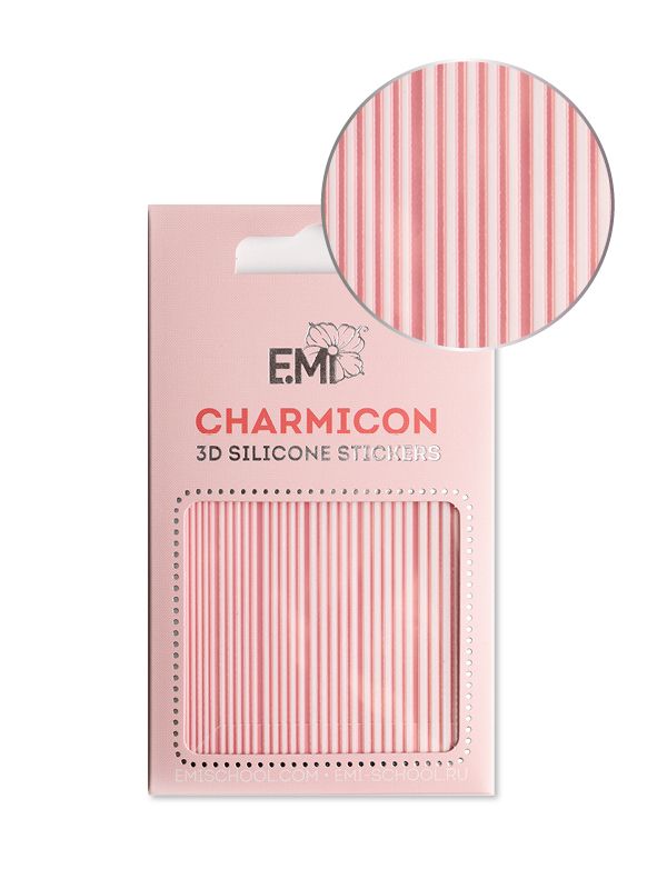 Charmicon 3D Silicone Stickers #163 Lines White
