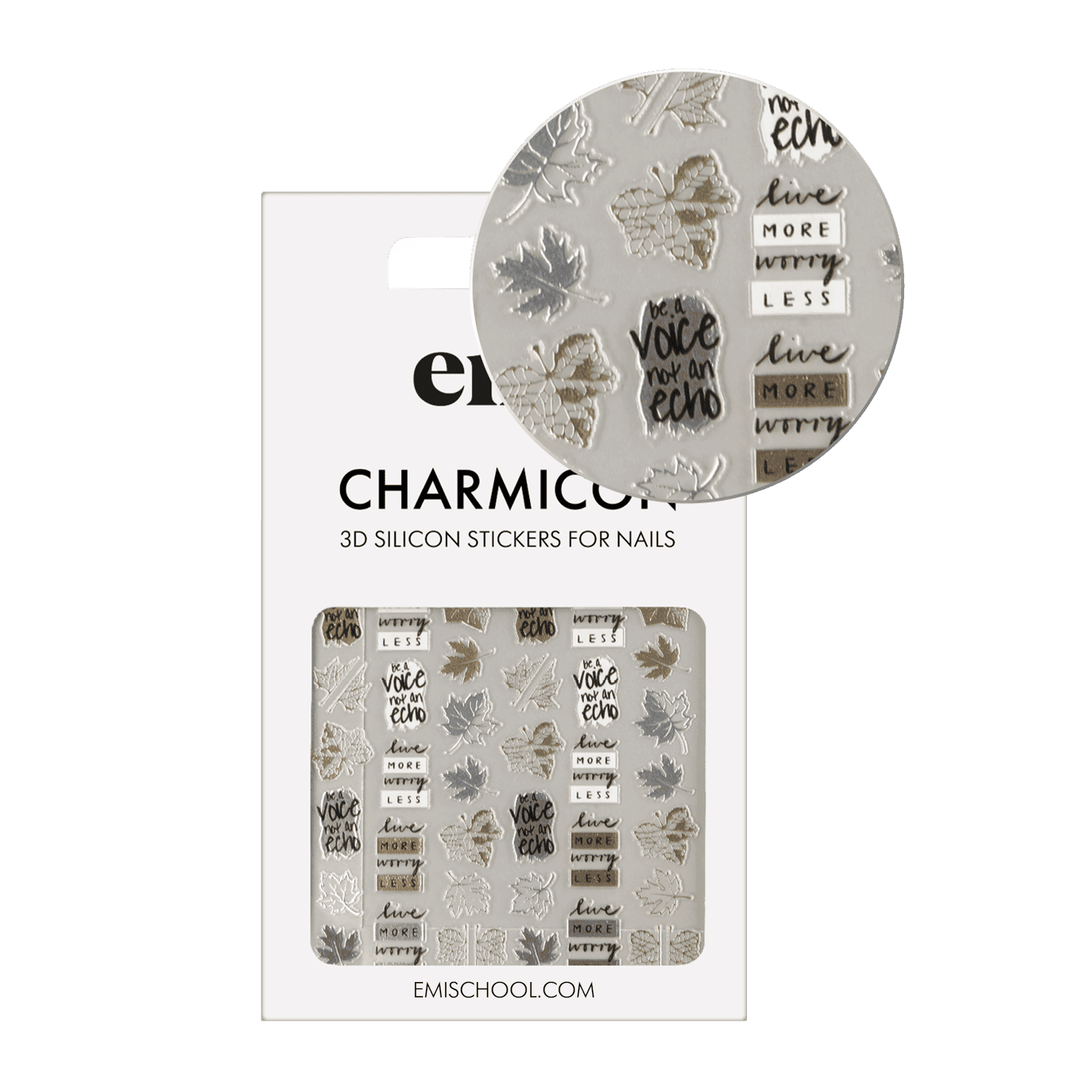 Charmicon 3D Silicone Stickers #243 Maple leaves