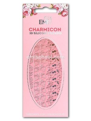 Charmicon 3D Silicone Stickers #43 Berries Gold/Silver