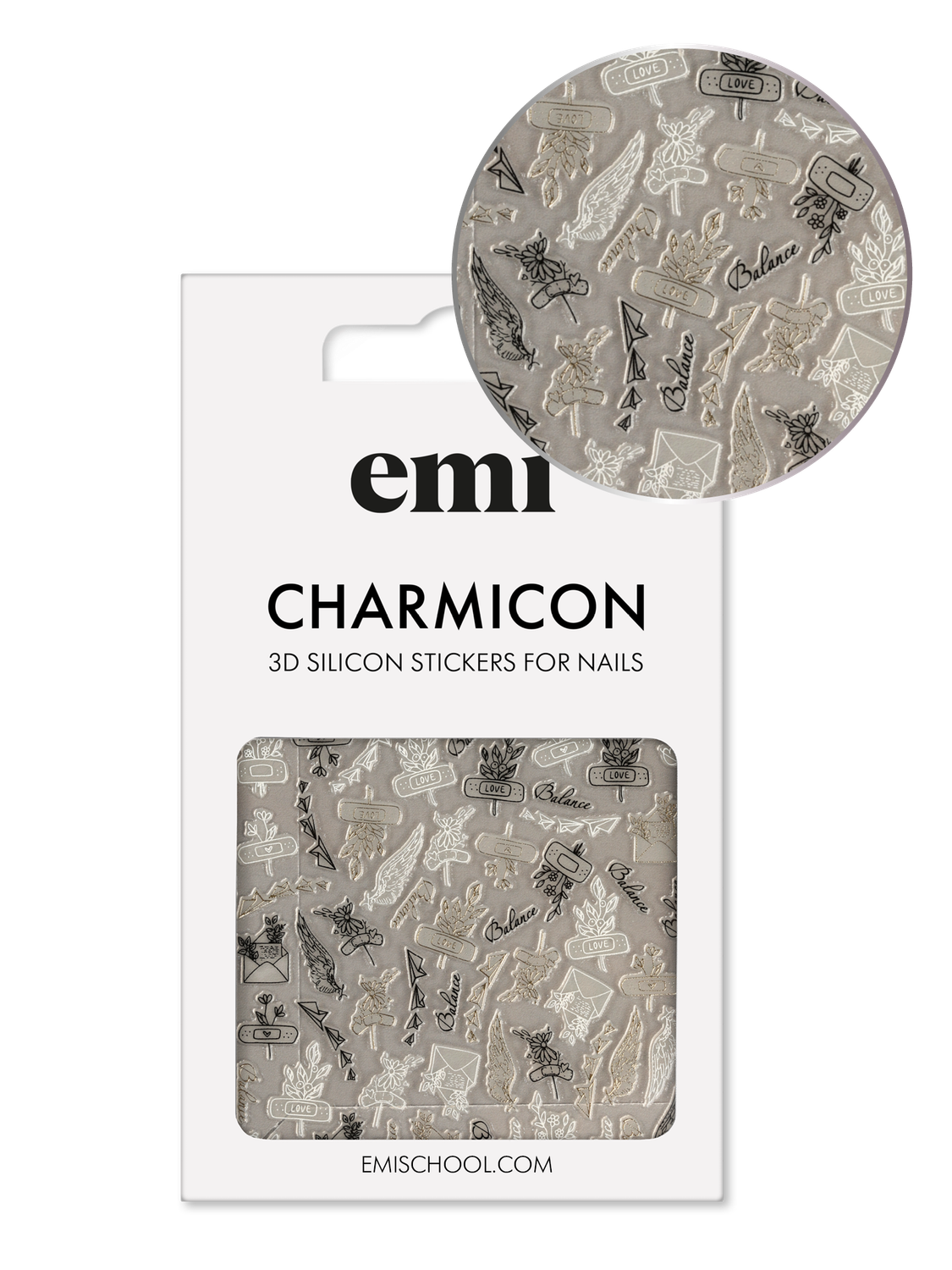 Charmicon 3D Silicone Stickers #229 Love letters