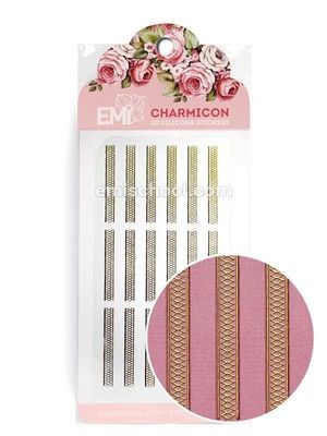 Charmicon 3D Silicone Stickers Lace Gold