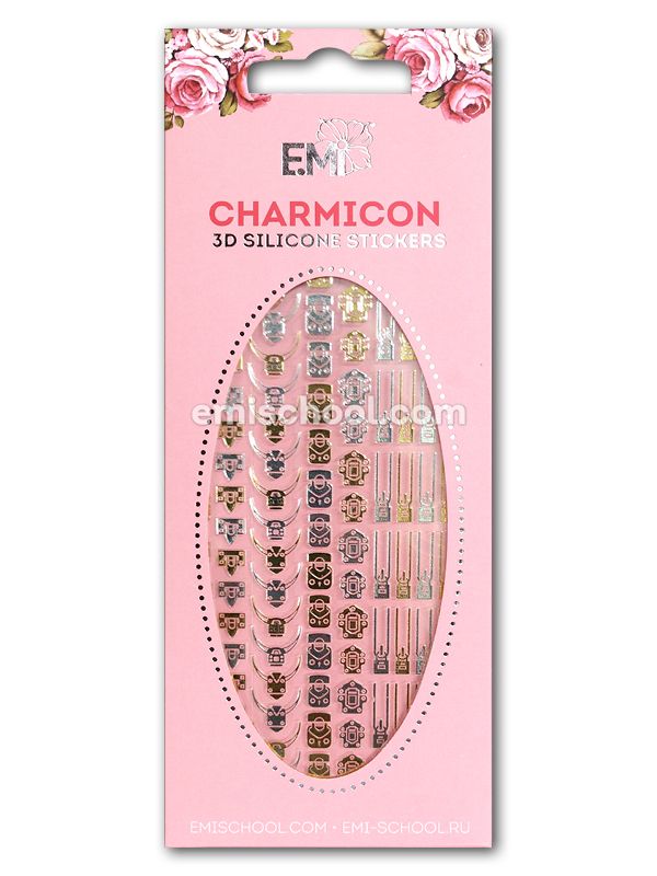 Charmicon 3D Silicone Stickers Locks Gold/Silver