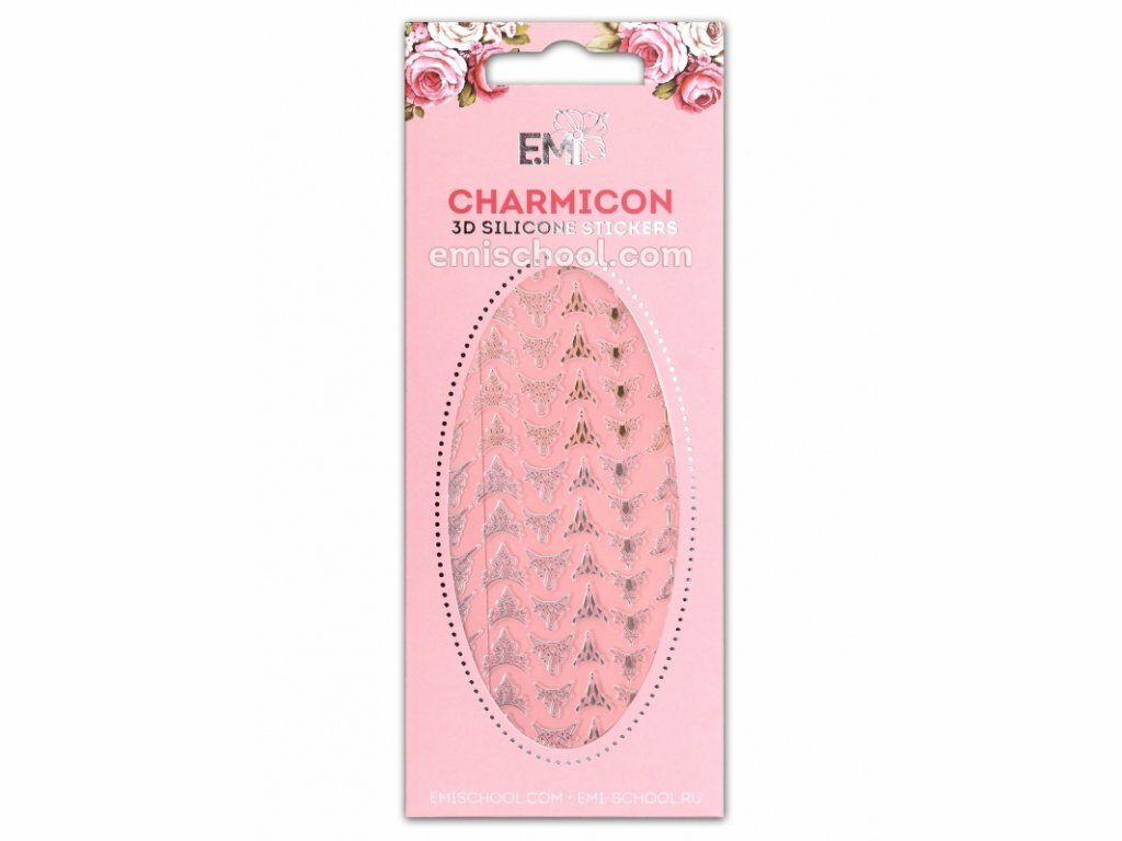 Charmicon 3D Silicone Stickers Lunula #2 Gold/Silver