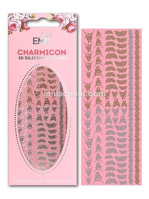 Charmicon 3D Silicone Stickers Lunula MIX #23 Gold/Silver