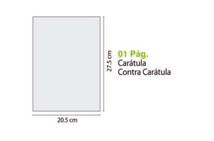 Contratación Publicidad en Portada, coste por edición  20,5 x 27,5 cm aprox.
