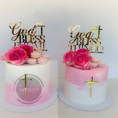 Christening Single tier Cake