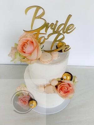 Pearled Buttercream Bridal shower 2 tier Cake