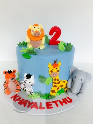 Safari Single tier Cake