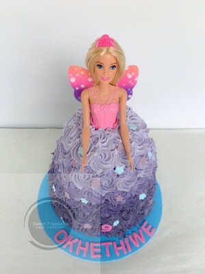 Buttercream Barbie Single tier Cake