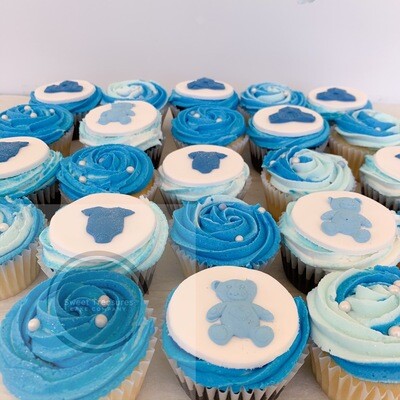 Teddy Bear baby shower cupcakes