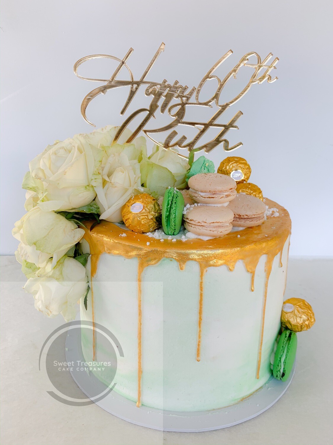 Gold Drip Single tier Cake
