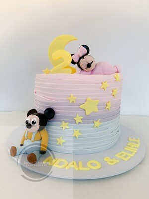 Minnie and Mickey Single tier Cake