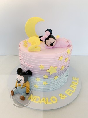 Minnie and Mickey Single tier Cake