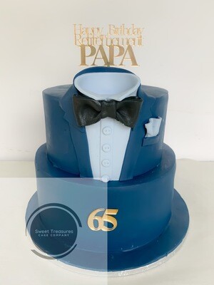 Suit 2 tier cake