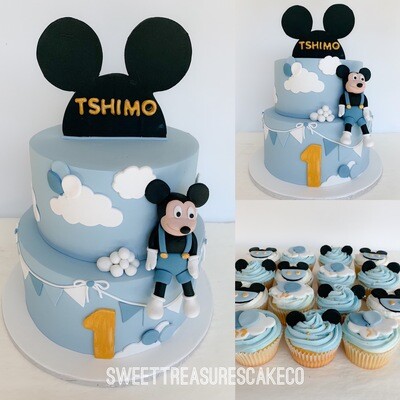 Mickey Mouse 2 tier Cake