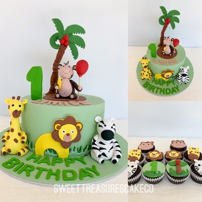 Safari Single tier Cake