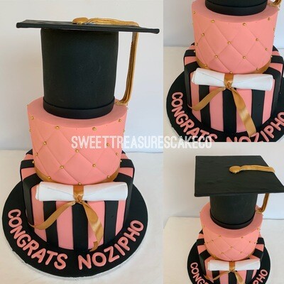 Graduation 2 tier Cake