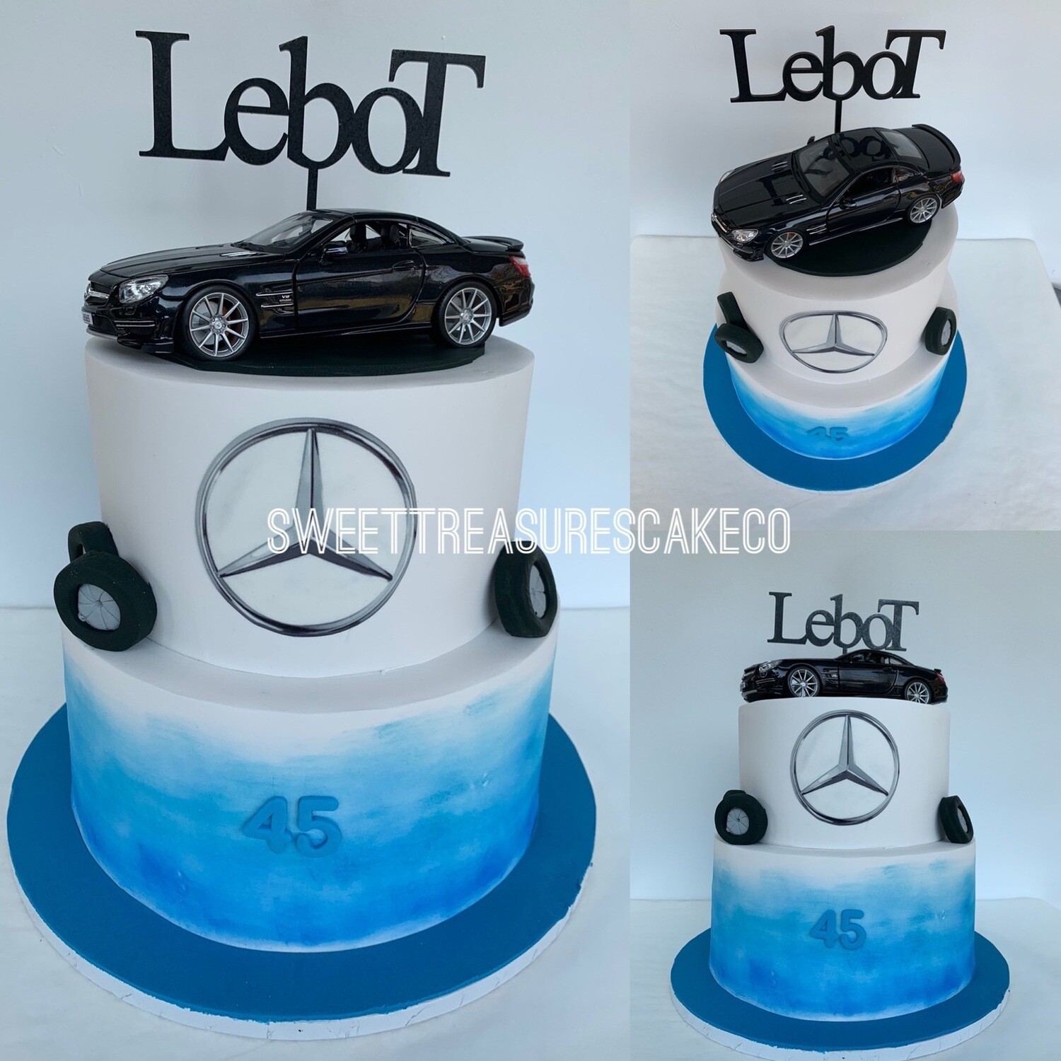 Mercedez Benz 2 tier Cake