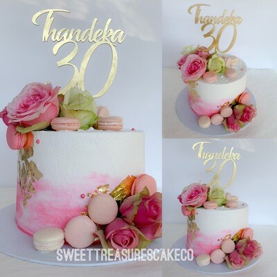 Ombre buttercream Single tier cake