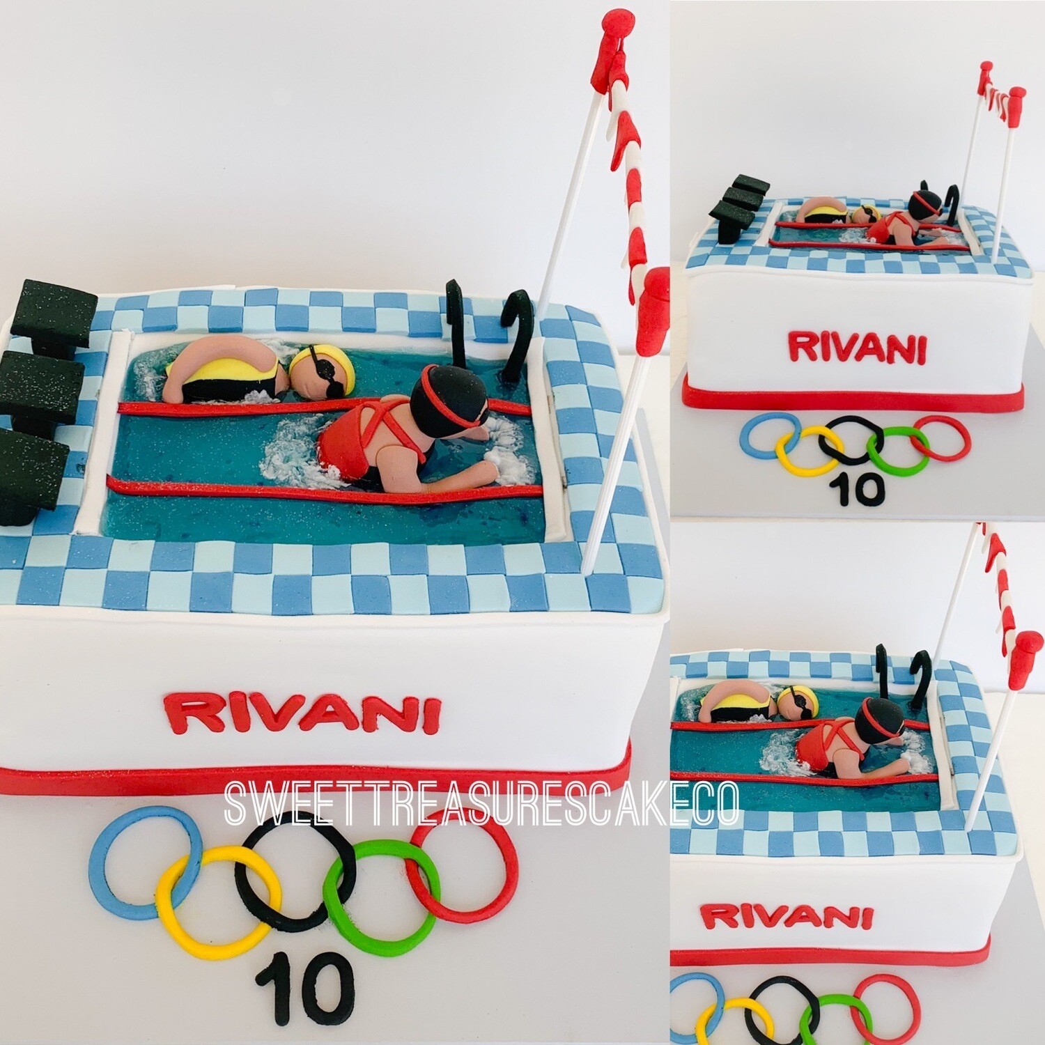 Olympic Swimmer Single tier Cake