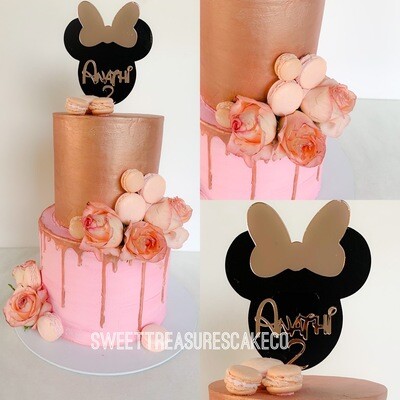 Minnie mouse 2 tier cake