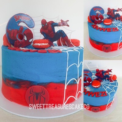 Spiderman Inspired Single Tier Cake