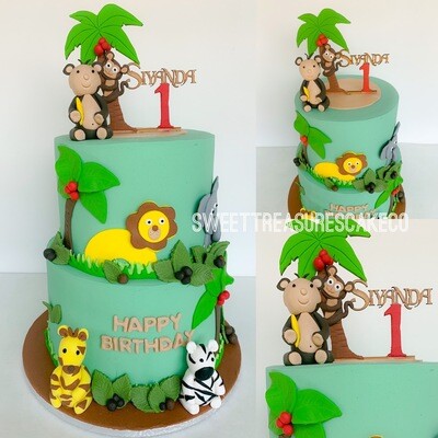 Safari 2 tier Cake