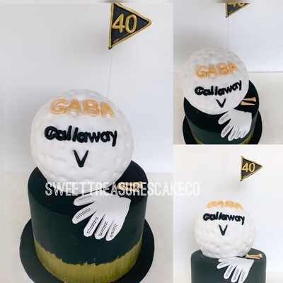 Golf 2 tier cake