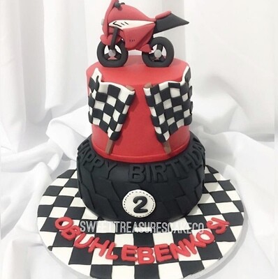 Motobike 2 tier cake