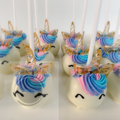 Unicorn cake pops