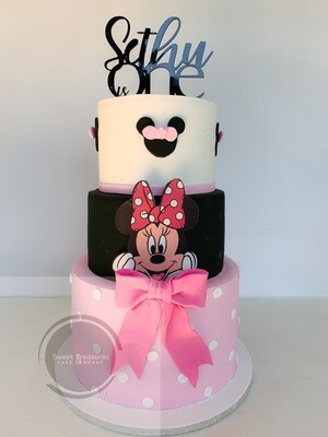Minnie Mouse 3 tier Cake