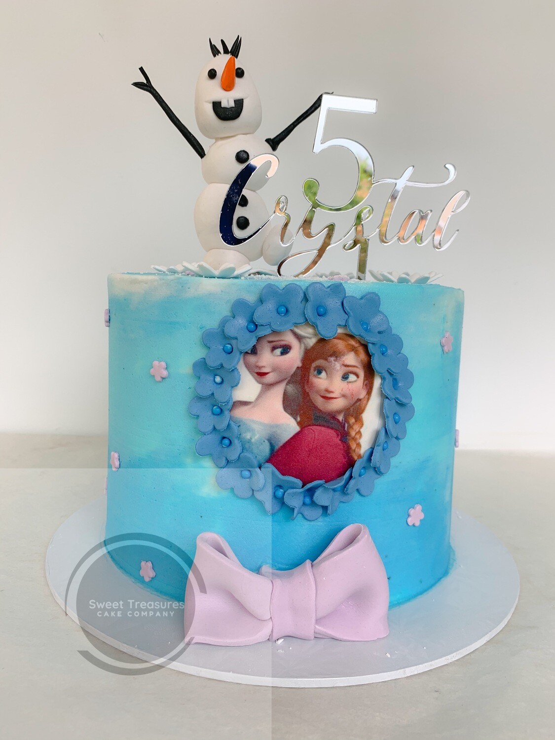 A Frozen Adventure Single Tier Cake