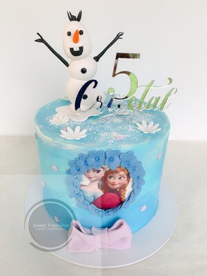 A Frozen Adventure Single Tier Cake