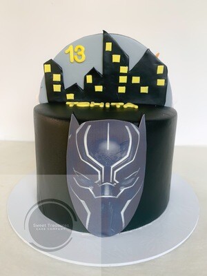 Black Panther Single tier Cake
