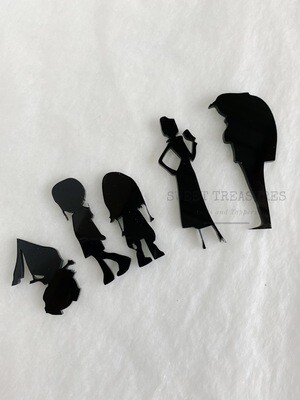Despicable Me silhouette cake toppers.
