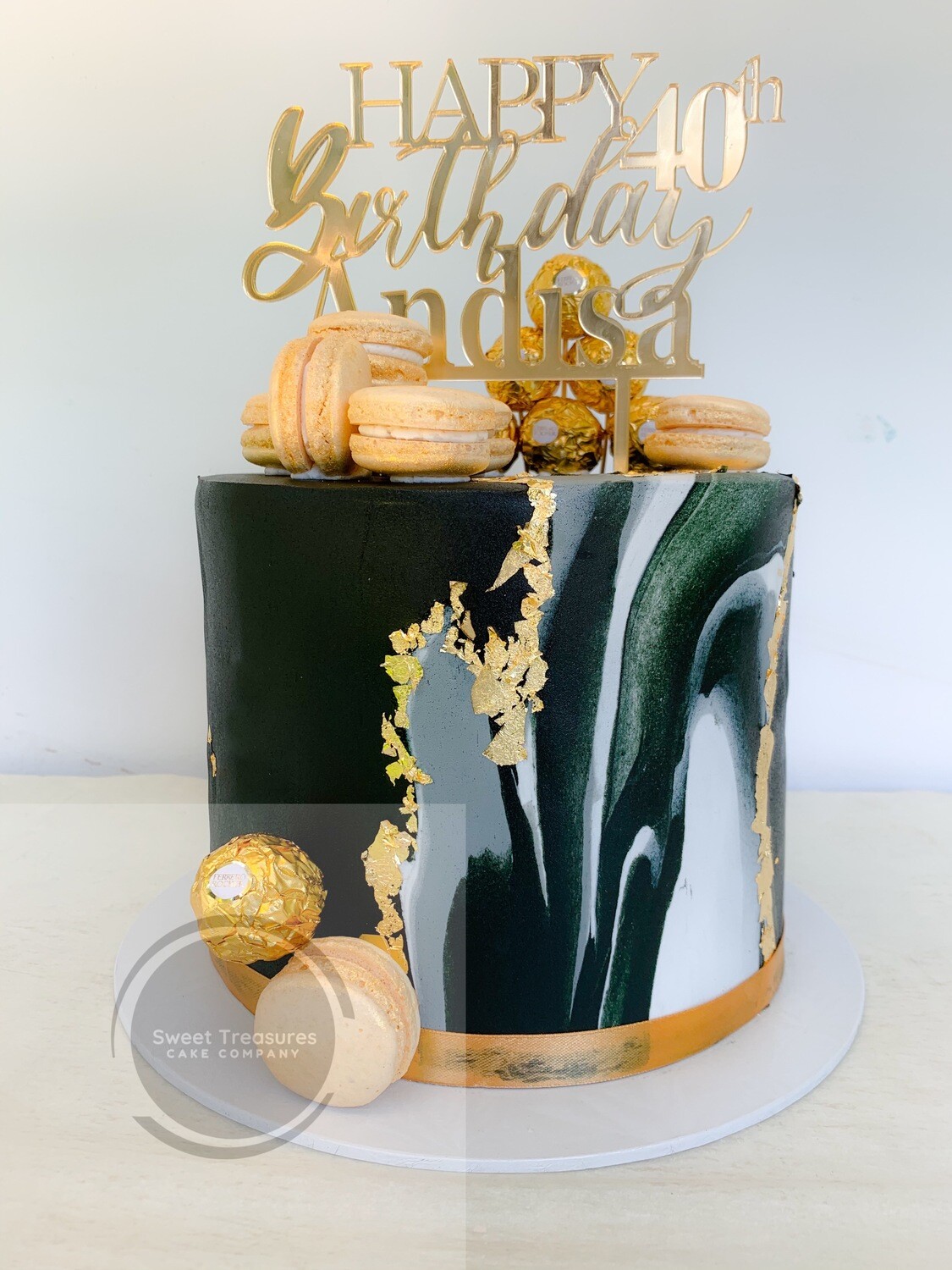 Black And Gold Cake