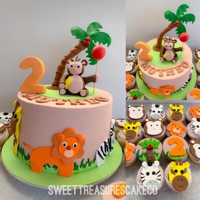Safari Single tier Cake