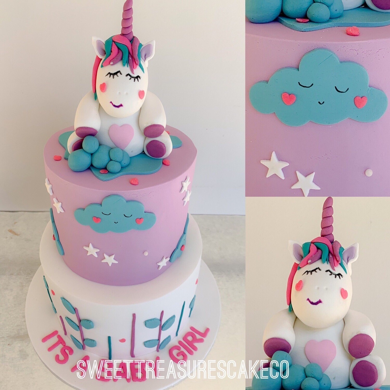 Unicorn 2 tier Cake
