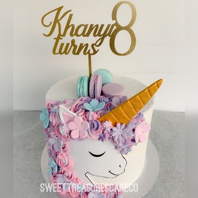 Unicorn Single tier Cake