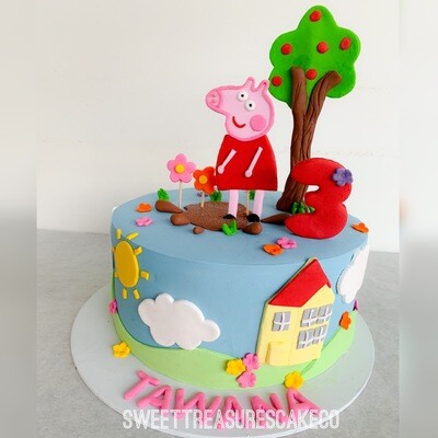Peppa Pig Single tier cake