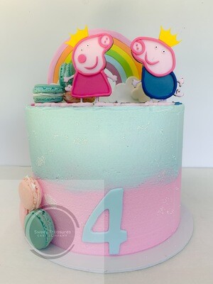 Peppa Pig Inspired Single tier Cake