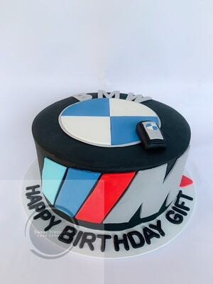 BMW Inspired Single tier cake