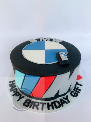 BMW Inspired Single tier cake