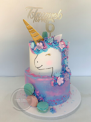 Unicorn 2 tier Cake