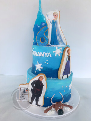 Frozen Themed 2 tier Cake