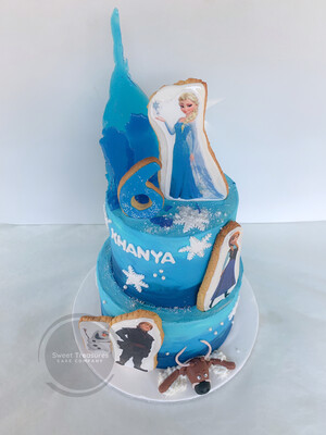 Frozen Themed 2 tier Cake