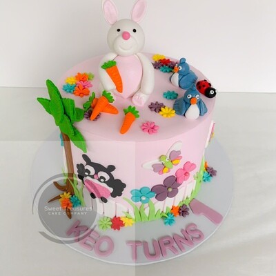 Bunny Rabbit Single tier Cake