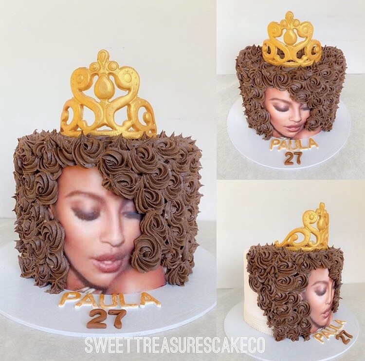 Afro Crown Single tier cake