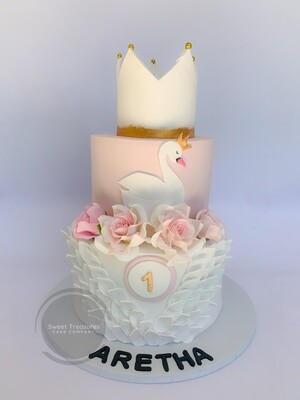 Flamingo 2 tier Cake