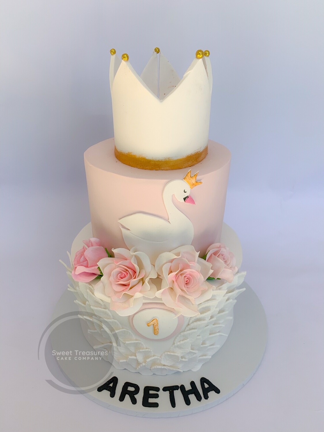 Flamingo 2 tier Cake